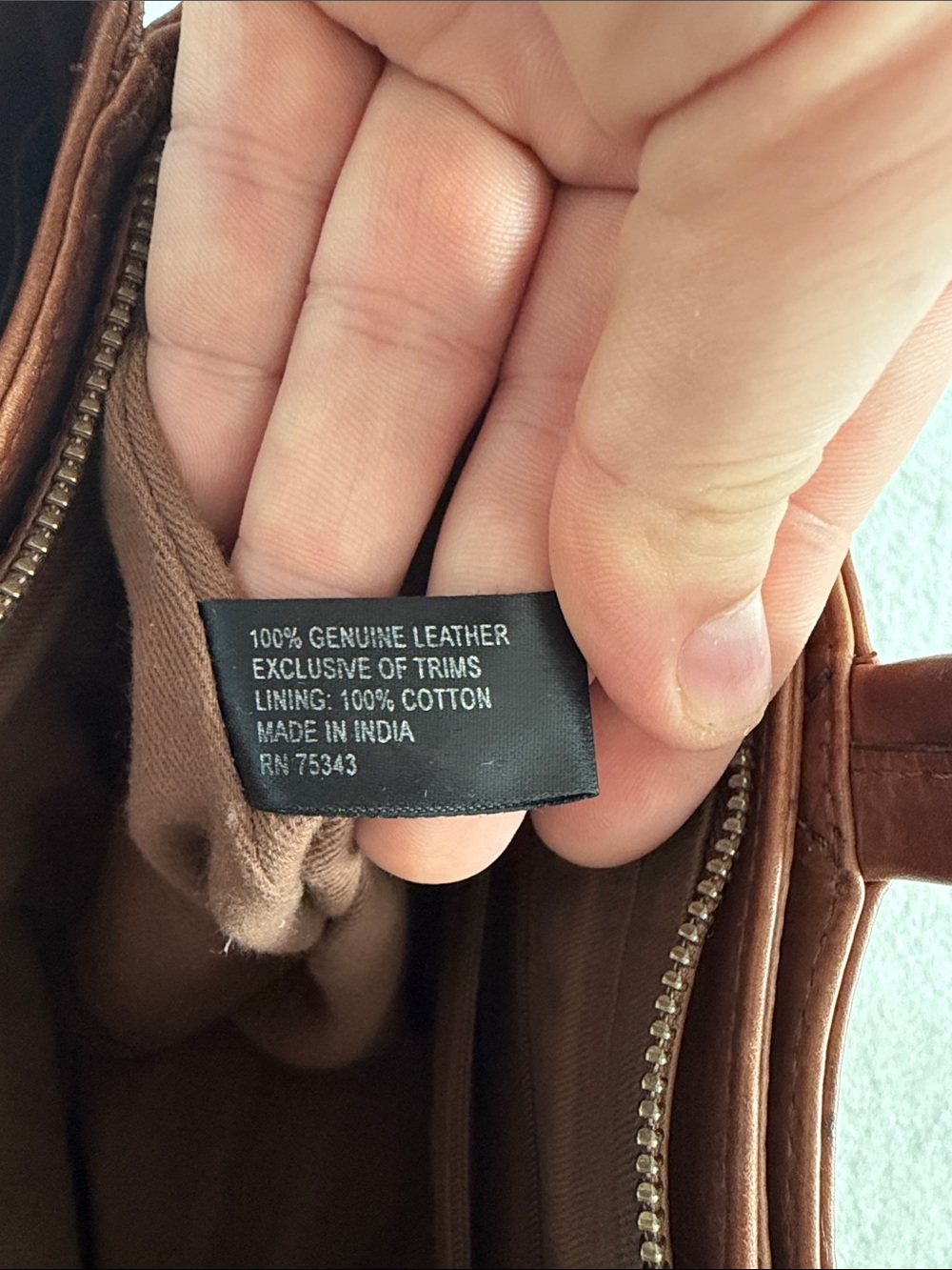 Classic Brown Leather Tote Bag - Picture 4 of 13
